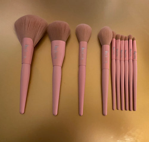 Blush pink brush set